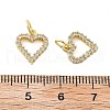 Brass Micro Pave Cubic Zirconia Pendants KK-C092-24A-G-3
