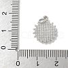 Brass Pave Natural White Shell Pendants KK-S522-06A-P-3