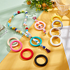   12Pcs 12 Colors Ring Silicone Beads SIL-PH0001-21-5