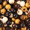 Craftdady 100Pcs 5 Colors Wooden Beads WOOD-CD0001-13-4