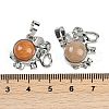 Natural Yellow Aventurine Pendants G-I374-A-P12-3