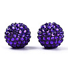 Resin Rhinestone Bubblegum Ball Beads RESI-S260-20mm-S14-3