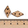 Carved Rhombus 2-hole Basic Sewing Button SHEL-K009-02-3