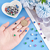   60Pcs 6 Colors Alloy Enamel Beads ENAM-PH0002-47-3
