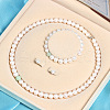 Mother's Day Jewellery Natural Freshwater Pearl Beaded Necklace & Bracelets & Earrings Sets for Women WGE4EAE-12-1