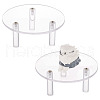 Round Transparent Acrylic Minifigure Display Stands ODIS-WH0002-52-1