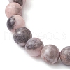 Natural Pink Zebra Jasper Beads Stretch Bracelets for Women BJEW-JB11451-4