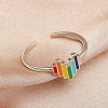 Adjustable Brass Enamel Cuff Rings FS-WG01AEE-01-2