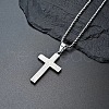 Religion Cross 201 Stainless Steel Pendant Necklaces WG02CF8-01-1