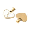 304 Stainless Steel Pave Natural White Shell Heart with Initial Slice Pendants STAS-R168-25G-X-2