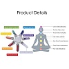 Natural Mixed Stone Pyramid & 7 Chakra Points Energy Generator DJEW-K011-A-2