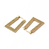 Ion Plating(IP) 304 Stainless Steel Trapezoid Hoop Earrings for Women EJEW-K243-08G-2