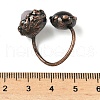 Natural Amethyst & Tiger Eye Rings RJEW-B122-04R-04-5
