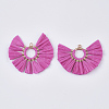 Natural Raffia Tassel Pendants FIND-R073-07-1