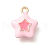Brass Enamel Charms KK-R212-16G-01-1