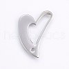 Tarnish Resistant 304 Stainless Steel Open Heart Pendants STAS-I094-17P-1