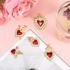 CHGCRAFT 5Pcs 5 Styles Brass Enamel Pendants KK-CA0002-82-4