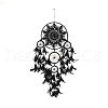 Iron Woven Web/Net with Feather Pendant Decorations PW-WG60818-01-2