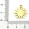 304 Stainless Steel Pendants STAS-F315-07G-01-3