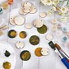  120Pcs 12 Styles Unfinished Wood Round Pieces WOOD-NB0001-89-2