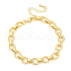 Brass Oval Link Chain Bracelets for Women Men X-BJEW-K273-06G-4