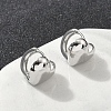Brass Hoop Earrings EJEW-D320-18P-3