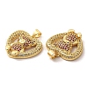 Brass Micro Pave Cubic Zirconia Pendants KK-A180-06G-2