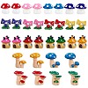32Pcs 16 Style 3D Mushroom Resin Display Ornaments DJEW-SZ0001-06-1