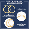 Unicraftale Ring 304 Stainless Steel Hoop Earrings EJEW-UN0001-05-11G-C-5