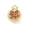 Brass Micro Pave Cubic Zirconia Pendants KK-L229-001G-10-1