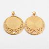 Tibetan Style Alloy Pendant Cabochon Settings PALLOY-J494-30G-2