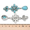 Alloy Synthetic Turquoise Dangle Stud Earrings EJEW-U053-06AS-5