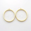 Matte Alloy Oval Pendants PALLOY-J413-11MG-1