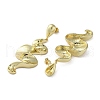 Rack Plating Twist Wave Brass Dangle Stud Earrings EJEW-M237-12G-2
