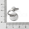 304 Stainless Steel Open Cuff Ring Findings STAS-E124-05G-P-4