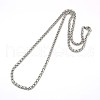 304 Stainless Steel Wheat Chain Necklace Making STAS-A028-N005P-1