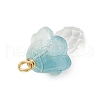 10Pcs Two Tone Glass Pendants PALLOY-JF02963-4