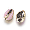 Electroplated Cowrie Shell Beads BSHE-G019-01G-E-2