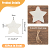 DICOSMETIC 15Pcs Unfinished Wood Pendant Decorations WOOD-DC0001-25A-2