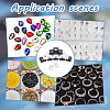 HOBBIESAY 16Pcs 2 Colors Clear Window Plastic Loose Diamond Boxes OBOX-HY0001-01-7