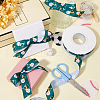 25 Yards Sport Ball Theme Printed Polyester Grosgrain Ribbon OCOR-WH20002-03A-05-4