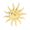 Ion Plating(IP) Textured Sun 304 Stainless Steel Adjustable Rings for Women RJEW-H231-01G-2