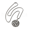 304 Stainless Steel Witchcraft Triskele/Triskelion Pendant Necklaces for Women NJEW-M105-04P-2