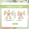 BENECREAT 10Pcs Brass Clear Cubic Zirconia Charms KK-BC0013-69-2