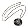 Non-Tarnish 201 Stainless Steel Pendant Necklaces NJEW-K260-02P-1