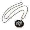 201 Stainless Steel Pendant Necklaces NJEW-K260-02P-1