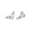 Brass Micro Pave Clear Cubic Zirconia Pendants KK-K351-37P-2