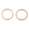 Brass Textured Linking Rings KK-U028-12G-1