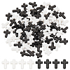 100Pcs 2 Colors Opaque Acrylic Beads SACR-LP0001-02-1