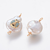 Natural Pearl Links connectors PEAR-L027-03-3
